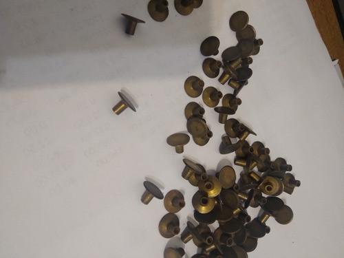Remache Tubular Bronce 3x6 Mm   X Ciento 1