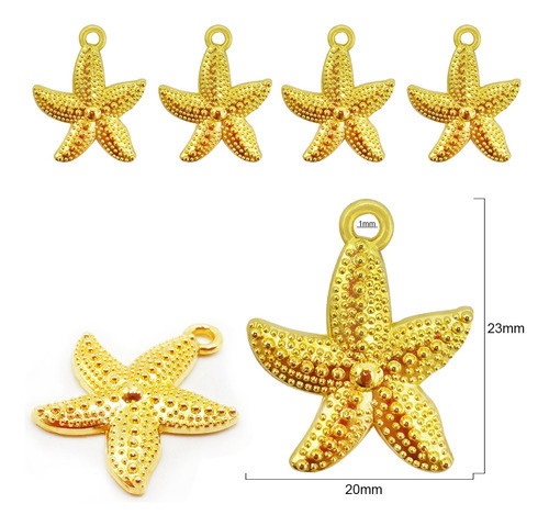 Pingente Metal Estrela Rofr.151902 2.3x2cm C/20 Dourado 1