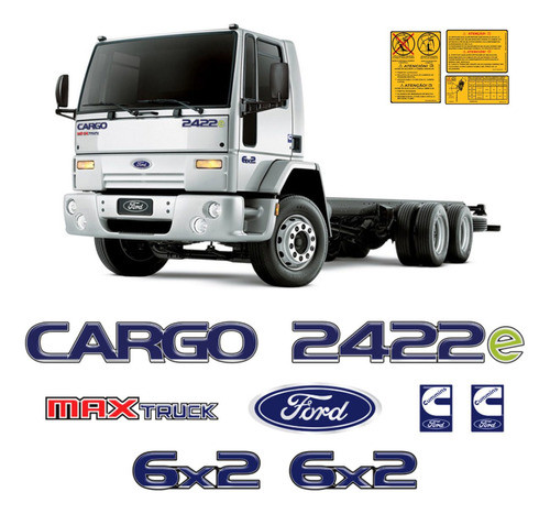 Adesivos Cargo 2422e Max Truck 6x2 Caminhão Ford Genérico 0