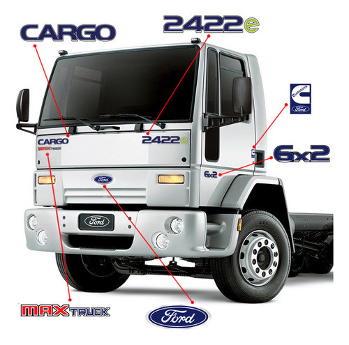 Adesivos Cargo 2422e Max Truck 6x2 Caminhão Ford Genérico 1