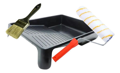Combo Kit Pintar Bandeja Plana + Rodillo 22 + Pincel N 15 0