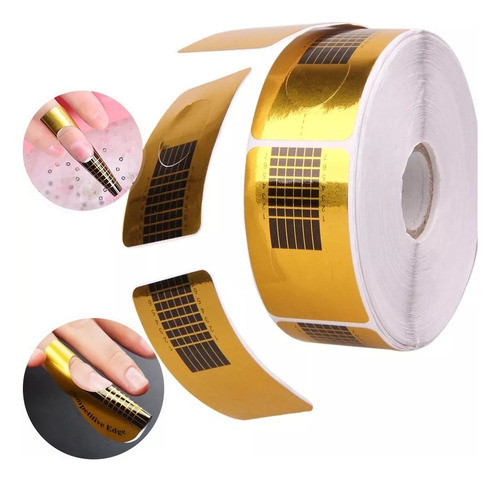 Kit 500 Moldes Adesivos Unhas Gel Porcelana Promoção Limitad 0