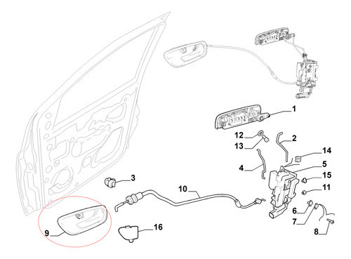 Manija Interior Del / Trs Izq Fiat Uno Attractive 2014 2021 1