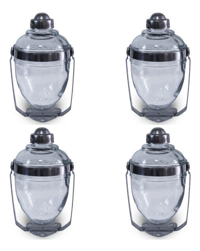 Kit 4 Suporte Giratório De Vidro Para Sabonete Líquido 0