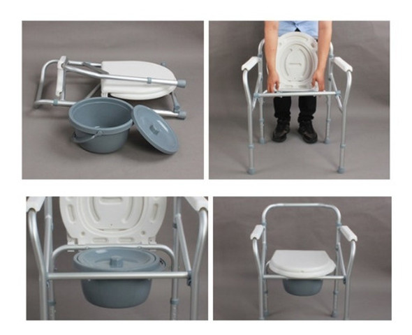 Sobre Water Eleva Inodoro Silla De Ducha Aluminio Plegable 1