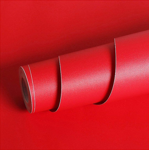 Papel Adhesivo Empapelar Lavable Rojo 122 Cm Ancho 0