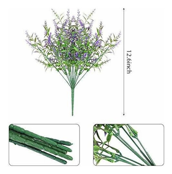 Wxboom Flores Artificiales De Lavanda 9 Paquetes De Flores F 1