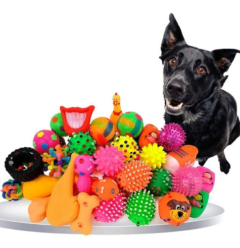 50 Brinquedos Borracha Para Cachorros Cães Petshop Atacado 1