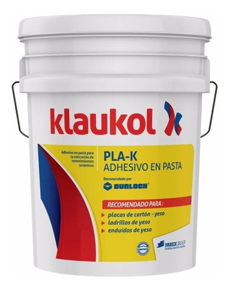 Adhesivo Revestimientos Para Durlock Klaukol Pla-k X 30 Kg 0
