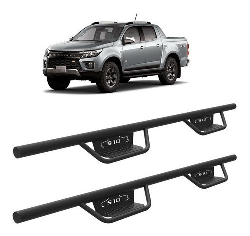 Estribo Lateral Preto Fosco S10 Cabine Dupla 2013 Executive 0