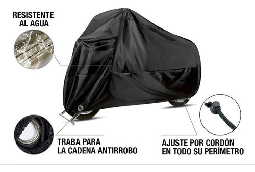 Funda Cubre Moto Benelli Trk 502 X Con Top Case Lona Silver 1