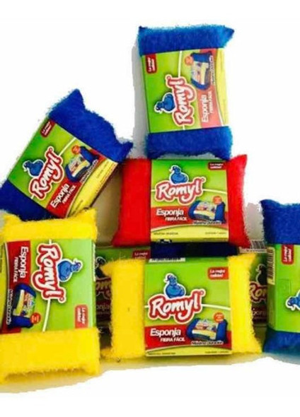Esponja Cocina Colores Teflon Superficies Delicadas X 12 Un 0