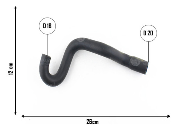 Manguera Inferior Deposito De Agua Peugeot 206 207 1.9 Dw8 1