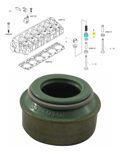 Retentor Válvulas Escape Motor Trakker 380 2008 A 2011 1