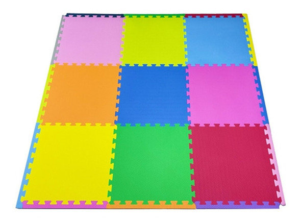 Kit 10 Tapetes Tatames Eva Bebe Infantil 50x50x1cm Brincar 1