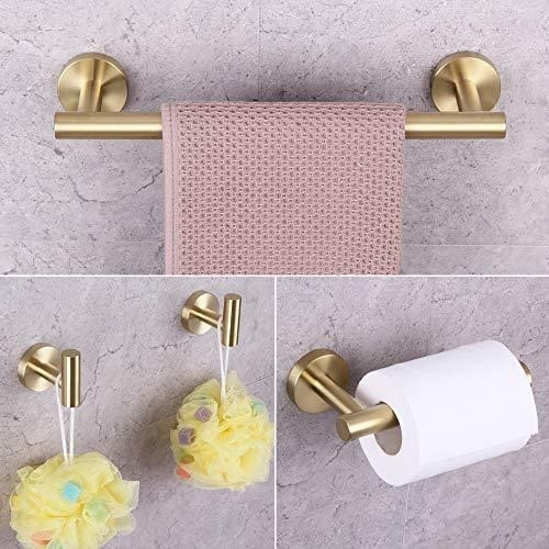 Set De Accesorios Para Baño X4u Dorado Cepillado 1
