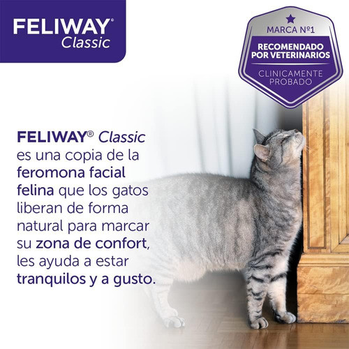 Feliway Cat Difusor Feromonas Con 4 Repuestos Nueva Formula 1