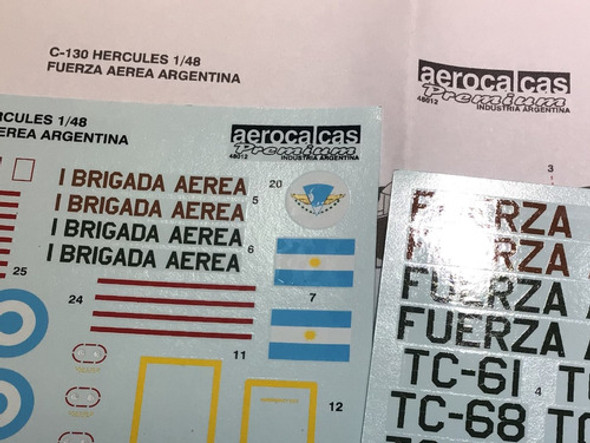 Calcas 1/48 Aerocalcas Para Avion C130 Hercules Calcomanias 1