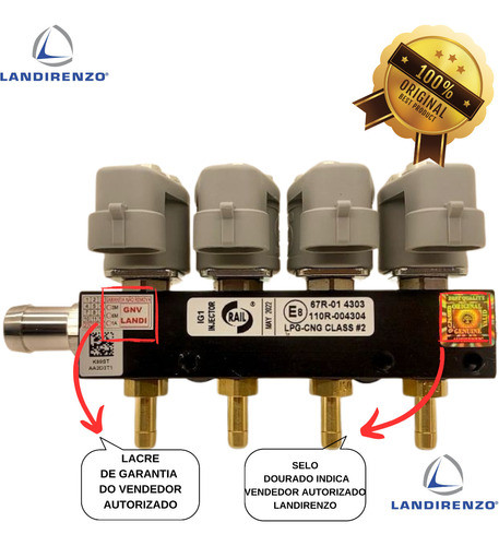 Rail Gnv 5g Lovato Landirenzo Original 4 Cils Silencioso 1