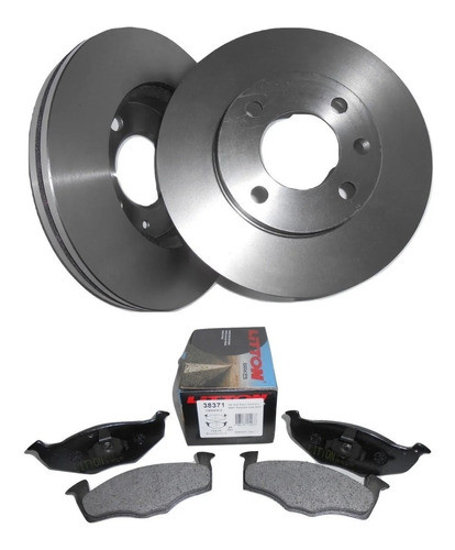Kit Discos + Pastillas Freno Vw Gol Trend/ Voyage Hasta 2010 0