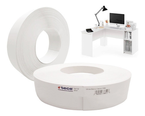 Filo Melaminico Preencolado Blanco Natural 50mm X 50mts Tece 0