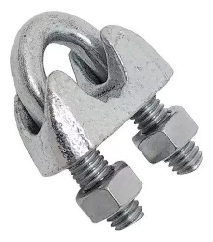 100x Grampa Prensa Cable Galvanizado 3 Mm P/ Cable Acero 0