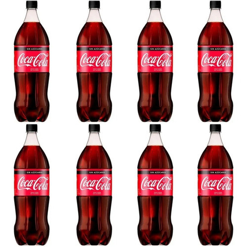 Coca Cola Botella 1,75l Zero Pack X8 Gaseosa Zetta Bebidas 0