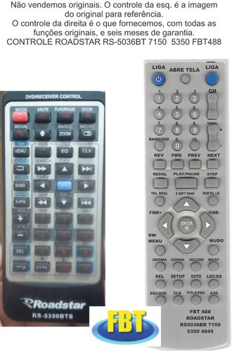 Controle Roadstar Rs5350 Rs5036bt 7001 10 Fbt 488 0