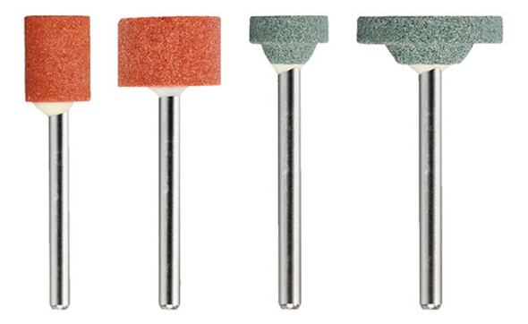 Kit 4 Ponta Montada Rebolo Abrasivo Haste 3mm Micro Retífica 0