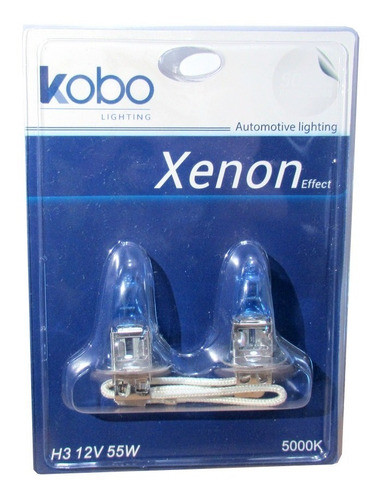 Lampara H3 Blue Vision Efecto Xenon Blister Kobo 55w 0