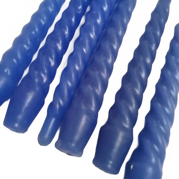 6 Vela Torneada Azul 15cm 0 6 Vela Torneada Azul 15cm 0