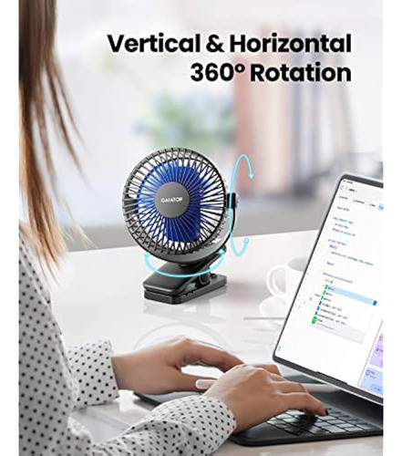 Gaiatop Ventilador Portátil Con Clip, Funciona Con 1