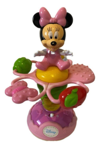 Flor Gira Gira Minnie Rosa Com Verde E Amarelo - Disney 0