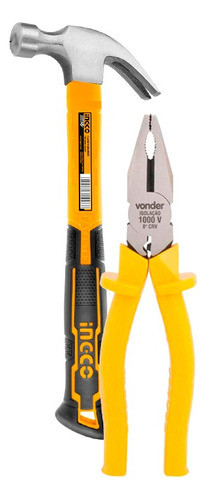 Martelo Unha Com Cabo De Fibra E Emborrachado 29mm Kit 0