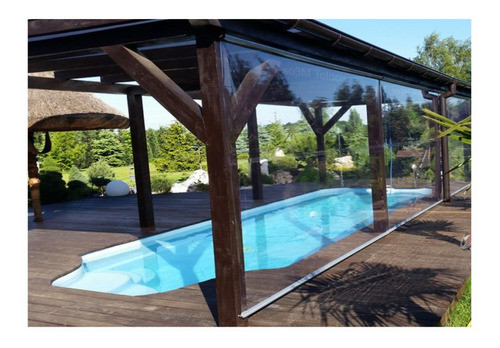 Toldo Cortina Retrátil 2,40m X 2,70m  Pvc Transparente 1