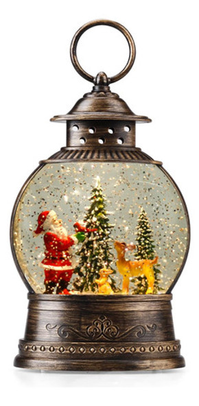 Globos De Nieve Navideños Con Santa Claus Y Glitter Giratori 0