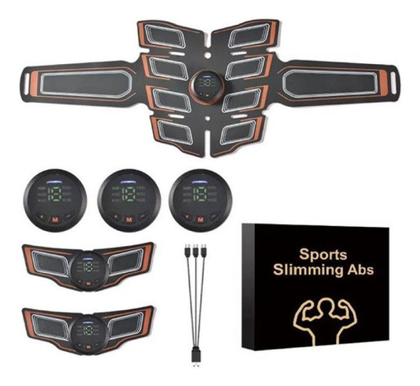8 Peças De Cinto De Toner De Abdômen Elétrico 0