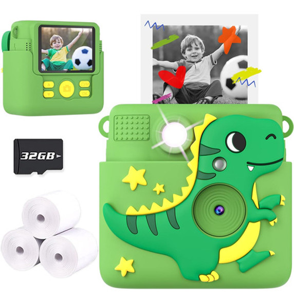 Cámara De Video Hd Para Niños De 3 A 10 Años Con 32g 0