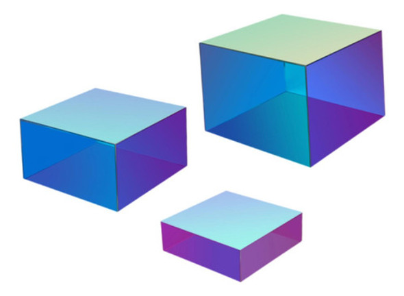 3 Peças De Acrílico Display Riser Box Nesting Risers 0