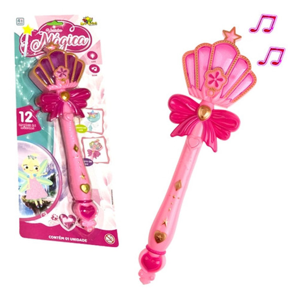 2 Varinhas Mágica Musica Infantil Som Luz Brinquedo Condão 1