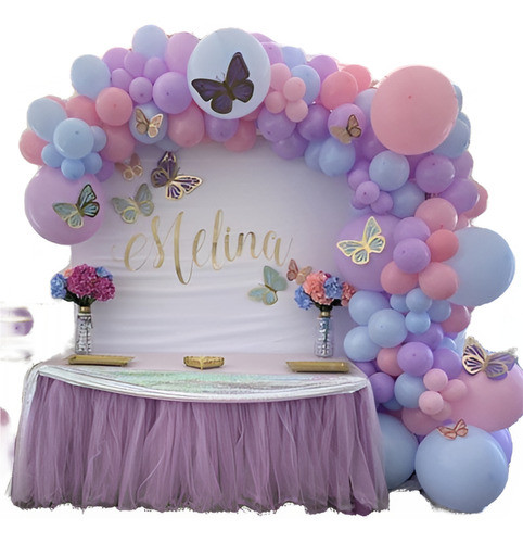 Kit 150 Balões Bexiga Lilás + Rosa Claro + Azul Claro Nº7 0