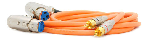 Cable  Audio Canon Xlr Hembra 90º A Rca Macho  1,5 Mts Hamc 0
