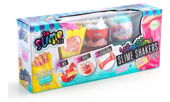 Slime Fábrica Kit Juego Didáctico Slime Shakers Texturas X 3 1
