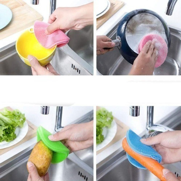 Esponja Redonda Silicona Cocina Diseño Limpia Lavadero Baño 1