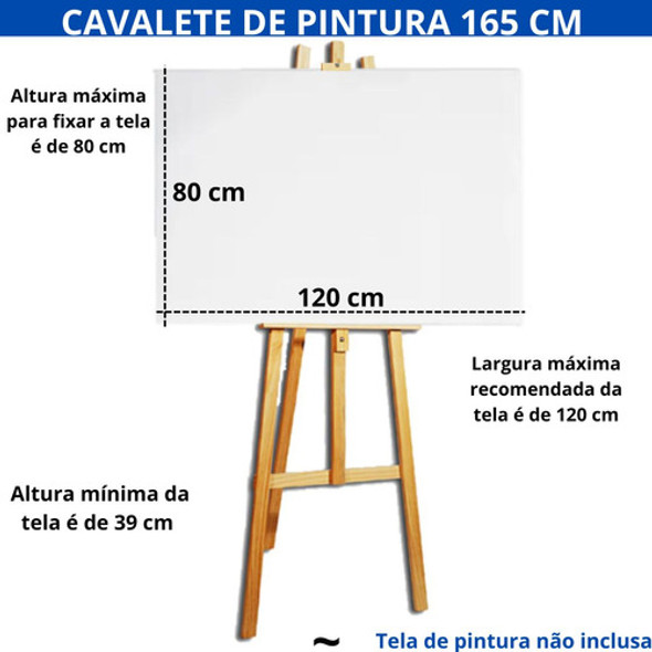 Cavalete De Pintura Ajustável Para Telas Arte Tempo Livre 1