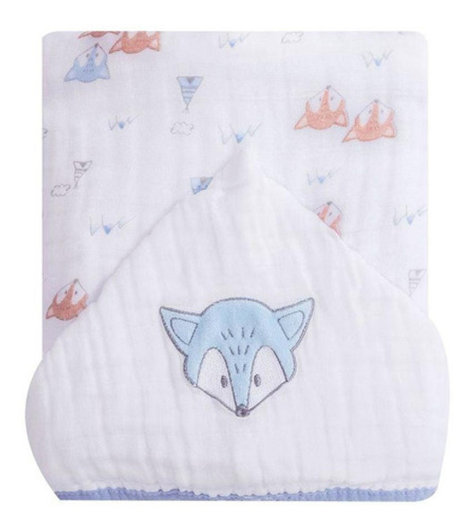 Toalhão De Banho Soft Premium Capuz Bordado Raposa Papi 0