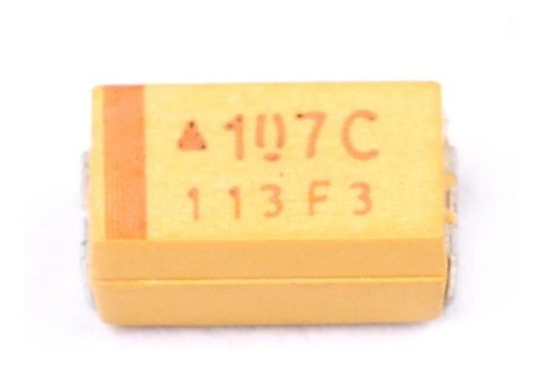 Pack X 5 Capacitor Tantalio 107c 100uf 16v Smd 6028 0
