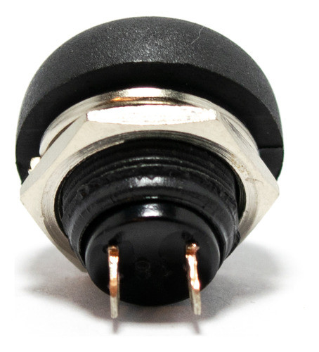 6 Pulsadores Normal Abierto 17.5mm (ori:12mm) 1a 250v Negro 1