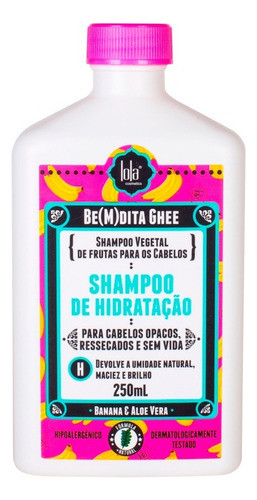 Shampoo Hidratante Lola Cosmetics Bemdita Ghee Banana 250ml 0