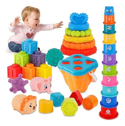 Ganowo Juguetes Para Bebés 6 En 1 De 6 A 12 Meses, 0